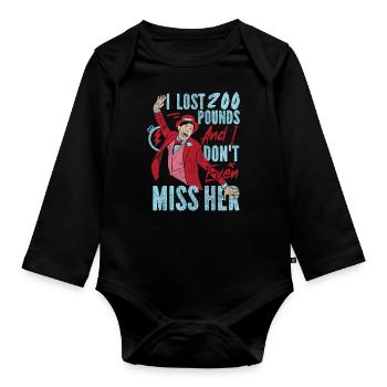 Happy Divorce Party I Lost 200 - Organic Longsleeve Baby Bodysuit - black - Front