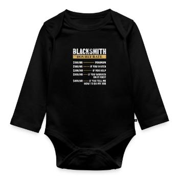 Schmied - Baby Bio-Langarm-Body - Schwarz - Vorne