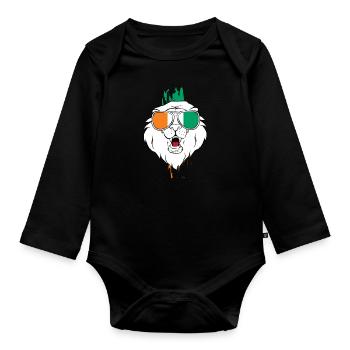 Ivory Coast - Organic Longsleeve Baby Bodysuit - black - Front