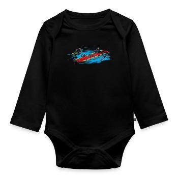 Kongo - Baby Bio-Langarm-Body - Schwarz - Vorne
