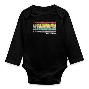 Happy Divorce Party Retro The End - Organic Longsleeve Baby Bodysuit - black - Front