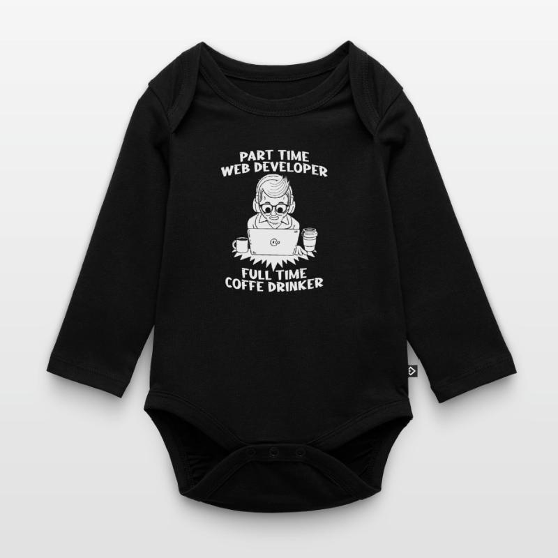 Web Developer Web Developer Organic Longsleeve Baby Bodysuit