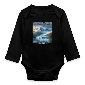 Glacier Mendenhall, Alaska - Body Bébé bio manches longues - noir - Devant