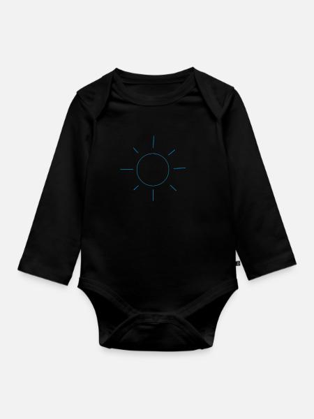 Simple Sun - Baby Bio-Langarm-Body - Schwarz
