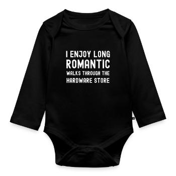 Funny Dad Handyman Hardware Store Tools - Organic Longsleeve Baby Bodysuit - black - Front
