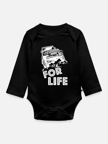 4x4 fürs Leben - Baby Bio-Langarm-Body - Schwarz