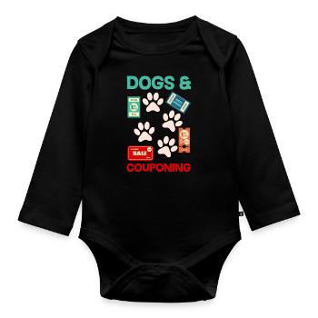 Funny Extreme Couponing Coupon Gift - Organic Longsleeve Baby Bodysuit - black - Front