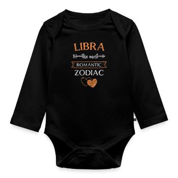 Signe du zodiaque Astro Étoiles - Body Bébé bio manches longues - noir - Devant