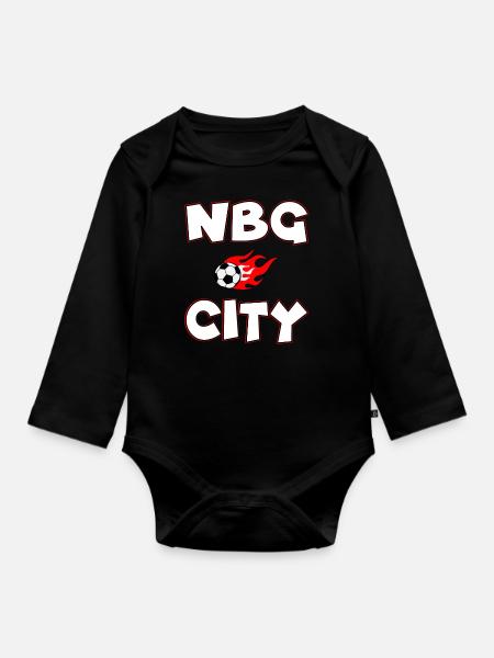 Nürnberg Fußball City - Baby Bio-Langarm-Body - Schwarz