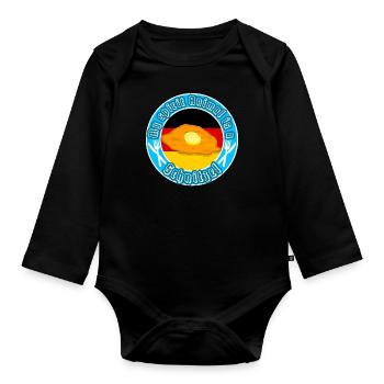 My soul animal is a schnitzel funny saying - Organic Longsleeve Baby Bodysuit - black - Front