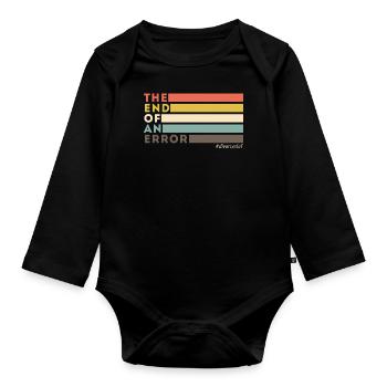 Happy Divorce Party Retro The End - Baby Bio-Langarm-Body - Schwarz - Vorne