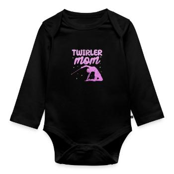 Baton Twirling - Organic Longsleeve Baby Bodysuit - black - Front