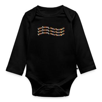 Following Jesus Changes - Organic Longsleeve Baby Bodysuit - black - Front