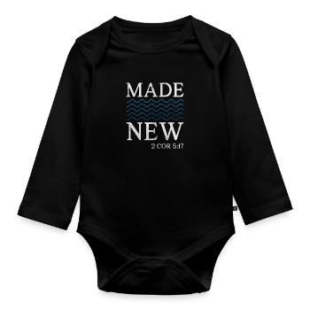 Bible - Organic Longsleeve Baby Bodysuit - black - Front