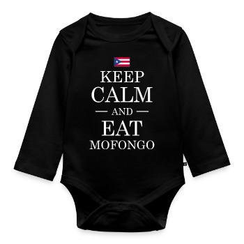 Puerto Rico | Puerto Ricaner Flagge Geschenkideen - Baby Bio-Langarm-Body - Schwarz - Vorne