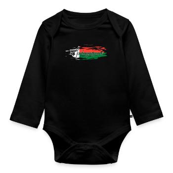 Madagascar - Organic Longsleeve Baby Bodysuit - black - Front