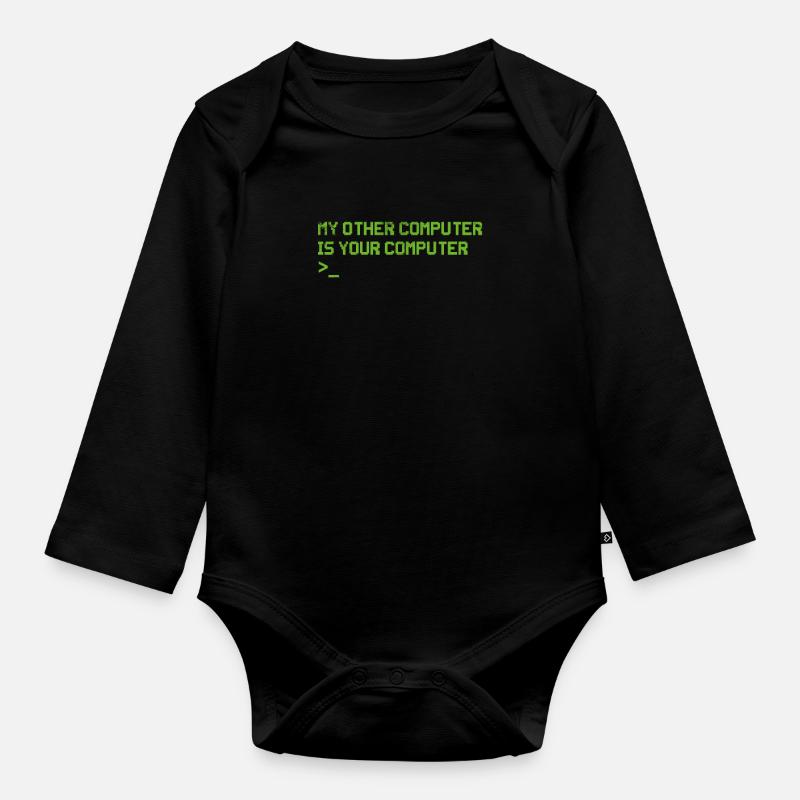 Hacker - Baby Bio-Langarm-Body - Schwarz