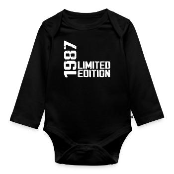 Legendär seit 1987 Geburtstagsgeschenk 1987 - Baby Bio-Langarm-Body - Schwarz - Vorne