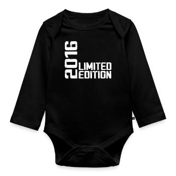 Legendär seit 2016 Geburtstagsgeschenk 2016 - Baby Bio-Langarm-Body - Schwarz - Vorne
