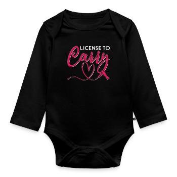 Cosmetology License To Carry Cosmetics Hairdresser - Baby Bio-Langarm-Body - Schwarz - Vorne