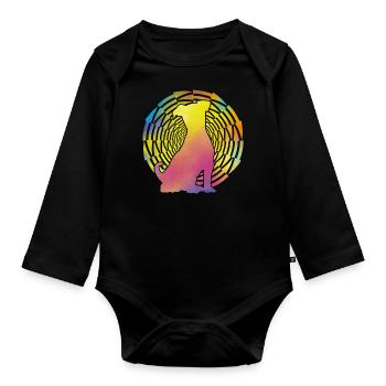 Jack Russell - Organic Longsleeve Baby Bodysuit - black - Front