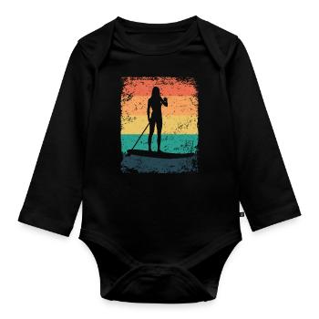 Stand Up Paddling Stand Up Board Sup - Baby Bio-Langarm-Body - Schwarz - Vorne