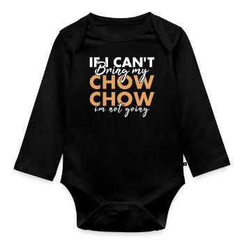 Apportez mon Chow Chow Je ne vais pas - Body Bébé bio manches longues - noir - Devant