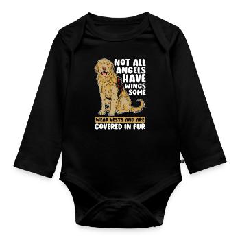 Service Dog Trainer Not All Angels Have Dog Owner - Baby Bio-Langarm-Body - Schwarz - Vorne