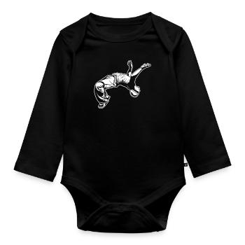 Le parkour - Body Bébé bio manches longues - noir - Devant
