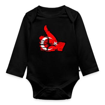 Türkei Flagge alles klar Symbol used - Baby Bio-Langarm-Body - Schwarz - Vorne