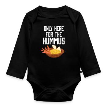 Hummus - Organic Longsleeve Baby Bodysuit - black - Front