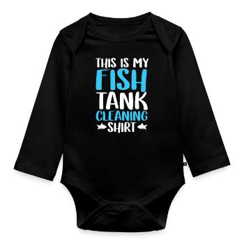 Aquarium - Baby Bio-Langarm-Body - Schwarz - Vorne