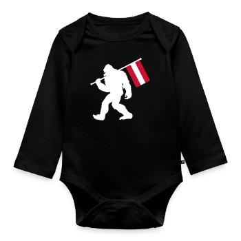 Bigfoot d’Autriche - Body Bébé bio manches longues - noir - Devant