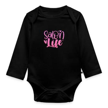 Beautician Cosmetic Makeup Gift - Organic Longsleeve Baby Bodysuit - black - Front