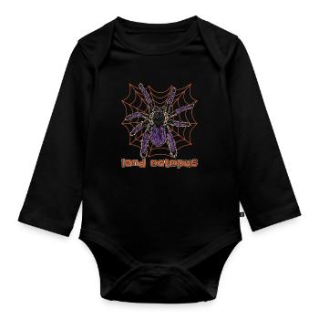 Tarantula's Land Octopus Tarantula Owner Arachnid - Organic Longsleeve Baby Bodysuit - black - Front