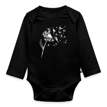 Baton Twirling Baton Twirler Gift - Organic Longsleeve Baby Bodysuit - black - Front