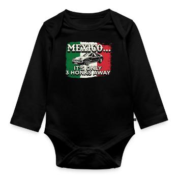 Car Mechanic Gifts, Mexico Flag - Organic Longsleeve Baby Bodysuit - black - Front