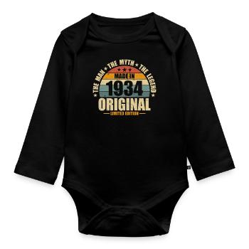 Legends 89/90 - 1934 Vintage - Organic Longsleeve Baby Bodysuit - black - Front