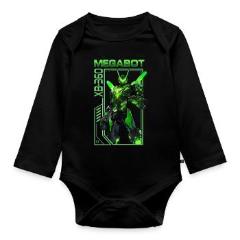 Console de jeu MegaBot XB-360 – Chemise d’anime - Body Bébé bio manches longues - noir - Devant