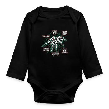 Tarantulas Teeny Eyes Thicc Booty Huggers Spider - Baby Bio-Langarm-Body - Schwarz - Vorne