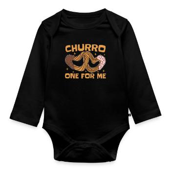 Churro One For Me Dessert Cuisine Mexicaine Churros - Body Bébé bio manches longues - noir - Devant