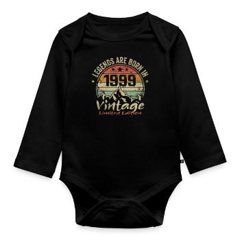 The legends were born in 1999 - 1999 - Organic Longsleeve Baby Bodysuit - black - Front