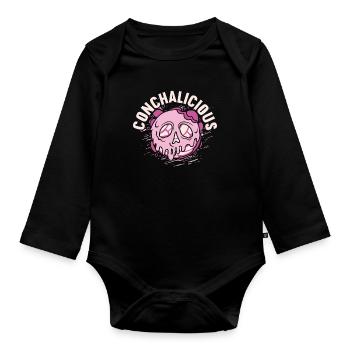 Conchas Conchalicious Loves Mexican Sweet Bread - Baby Bio-Langarm-Body - Schwarz - Vorne