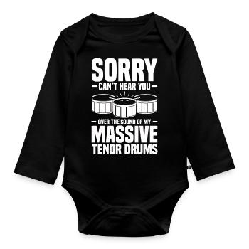 Tenor Schlagzeuger - Baby Bio-Langarm-Body - Schwarz - Vorne