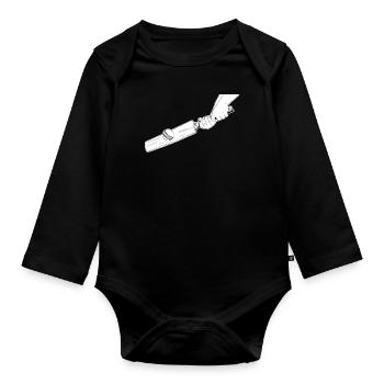 Cricket - Organic Longsleeve Baby Bodysuit - black - Front