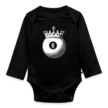 Billard - Baby Bio-Langarm-Body - Schwarz - Vorne
