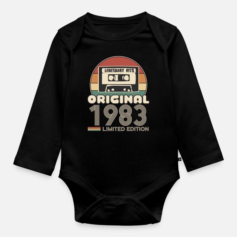 1983 - Body Bébé bio manches longues - noir