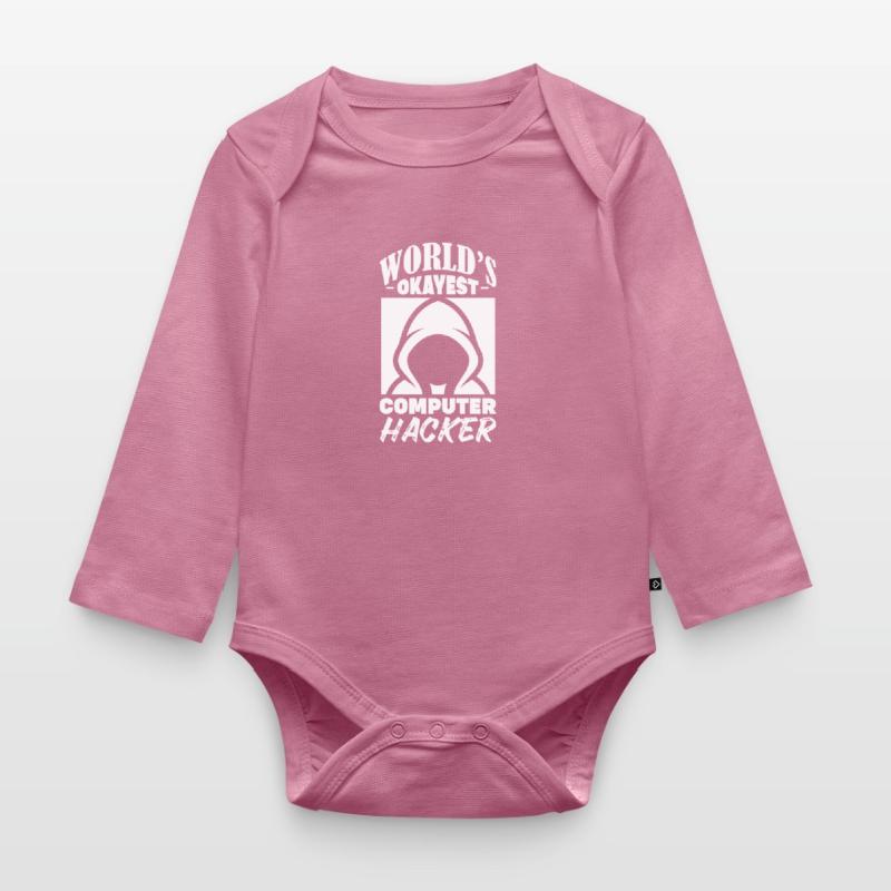 Hacker Coder Computer Hacking Gift Organic Longsleeve Baby Bodysuit
