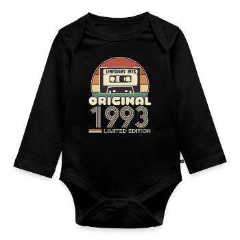 1993 - Baby Bio-Langarm-Body - Schwarz - Vorne