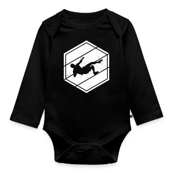 Bouldering Climbing Bouldering Climbing Women - Organic Longsleeve Baby Bodysuit - black - Front
